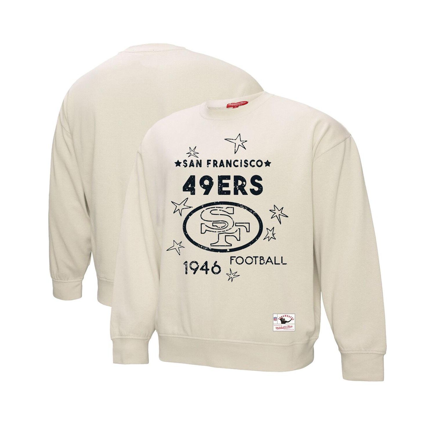 Women's Cream San Francisco 49ers Plus Size Shooting Star Sweatshirt