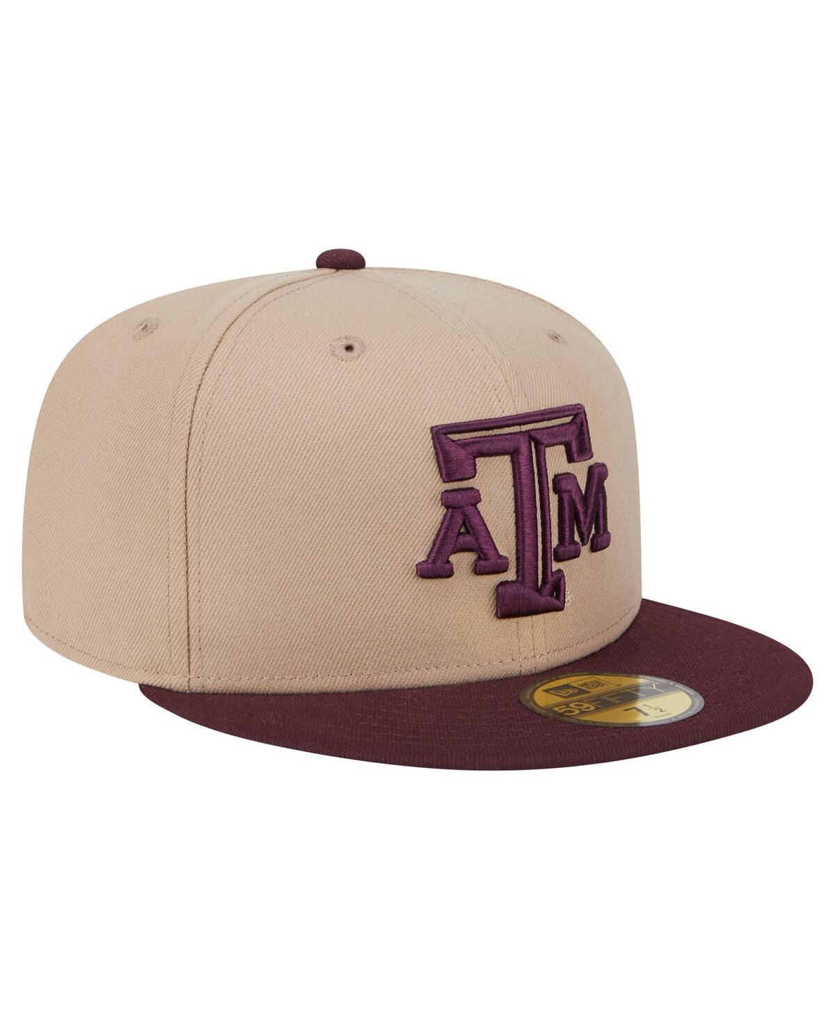 New Era Men's Khaki Texas A M Aggies Two-Tone 59FIFTY Fitted Hat