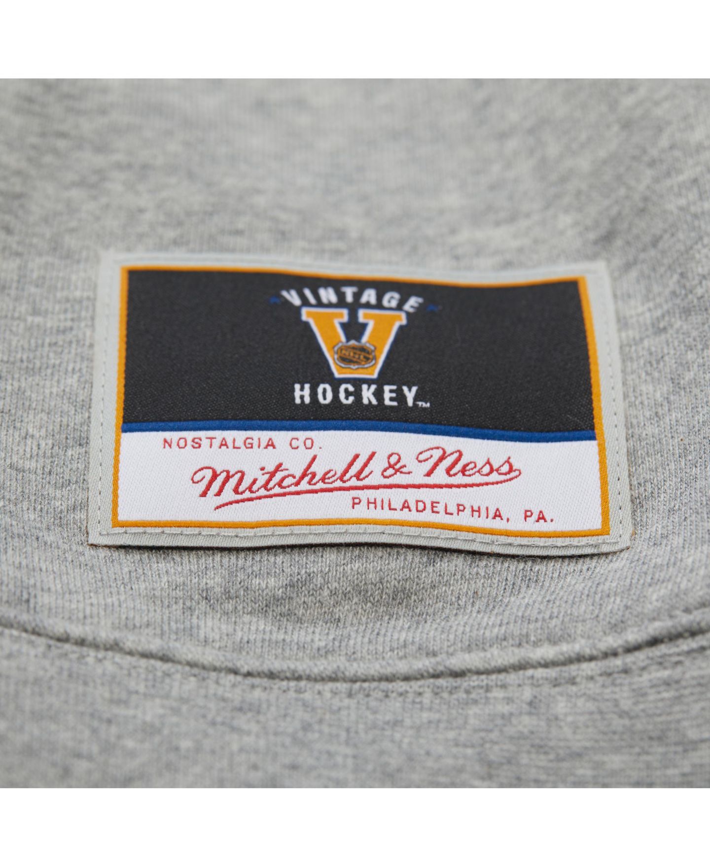 Женская толстовка Mitchell & Ness Heather Gray Pittsburgh Penguins Logo Lightweight Pullover — фото 5