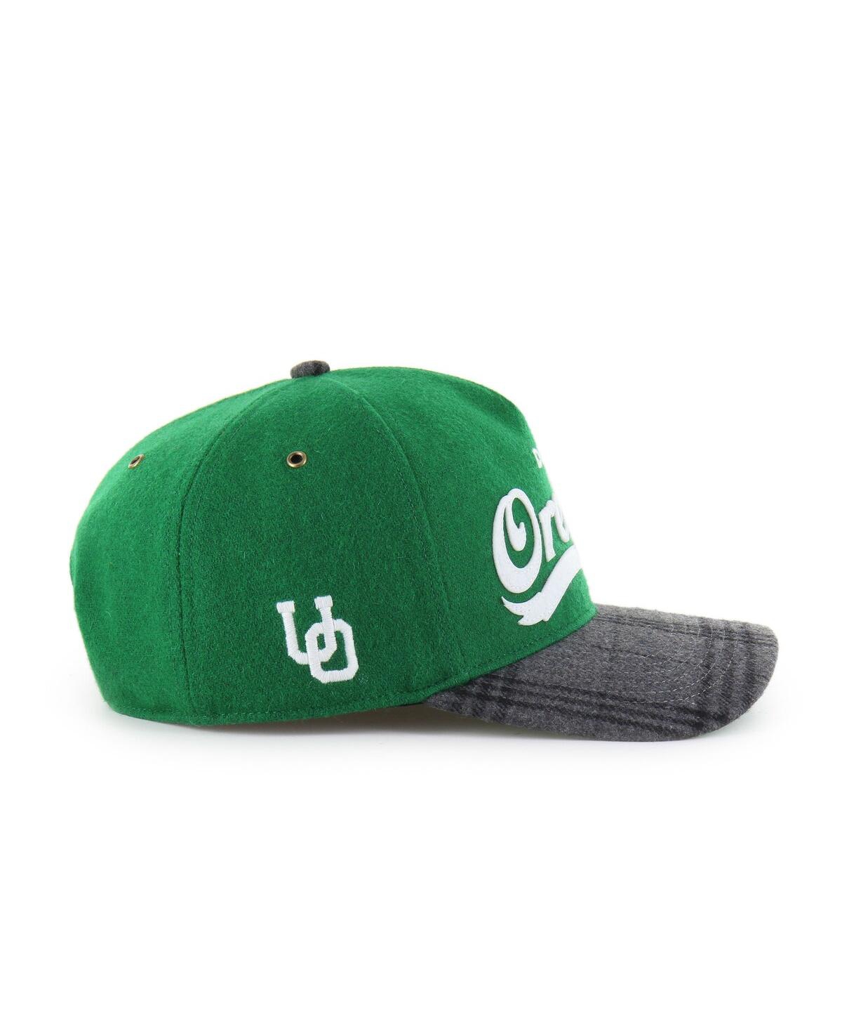 47 Brand Men's And Women's Kelly Green Oregon Ducks Windowpane Plaid Collection Hitch Adjustable Hat In Green