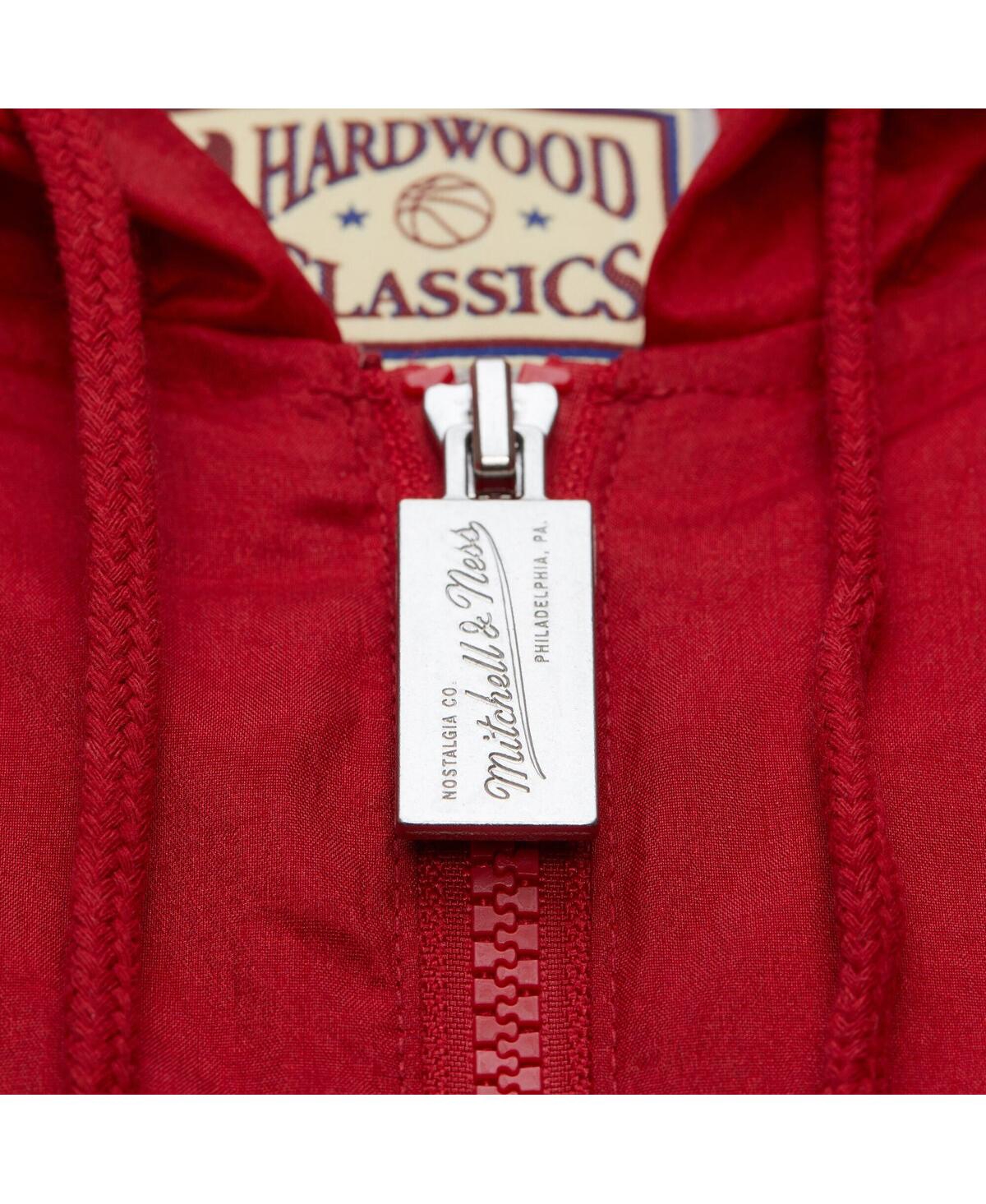 Mitchell & Ness Men's Red Houston Rockets Playmaker Full-zip Hooded Windbreaker Jacket In Red