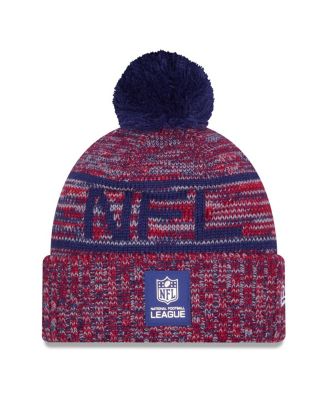New Era - Men's Red NFL 2025 Sideline Cold Weather Cuffed Knit with Pom Hat
