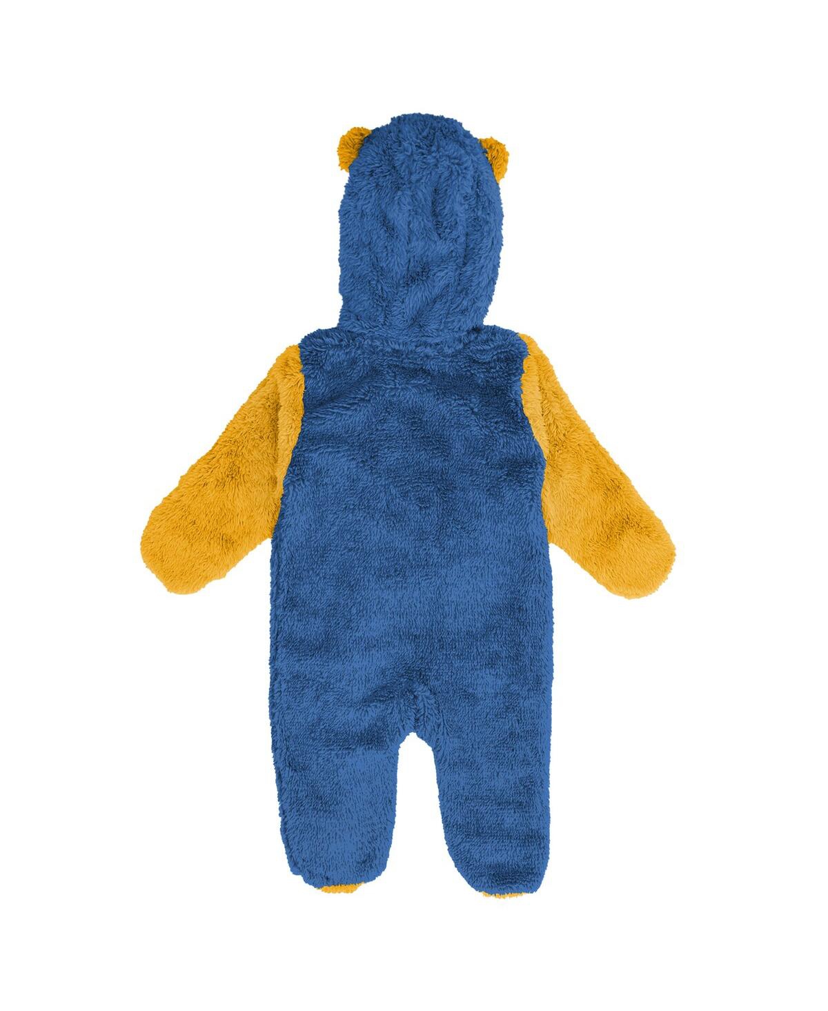 Outerstuff Newborn Blue St. Louis Blues Stay Napping Fleece Bunting Full-zip Hooded Sleeper In Blue