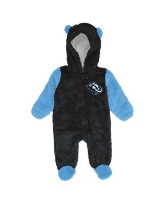 Newborn Black Utah Mammoth Stay Napping Fleece Bunting Full-Zip Hooded Sleeper