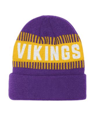 Big Boys and Girls Purple Minnesota Vikings Bright Lights Cuffed Knit Hat
