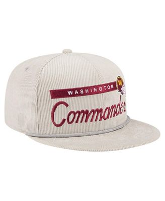 Men's Gray Washington Commanders Cord Rope Corduroy 9FIFTY Snapback Hat