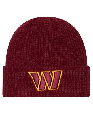 New Era - Men's Burgundy Washington Commanders Waffle Cuffed Knit Hat