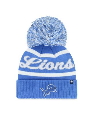 '47 Brand - Women's Blue Detroit Lions Spirited Cuffed Knit with Pom Hat