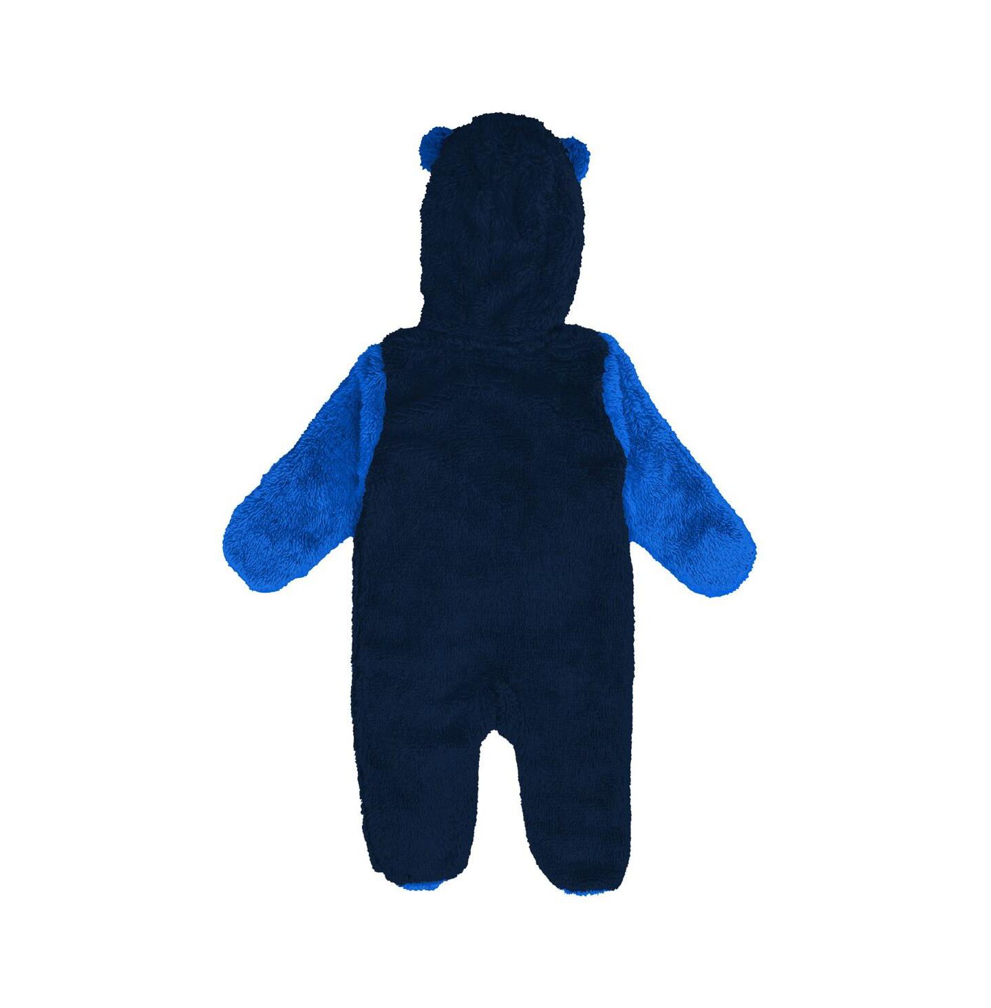 Outerstuff Newborn Navy Dallas Mavericks Stay Napping Fleece Bunting Full-Zip Hooded Sleeper — фото 3