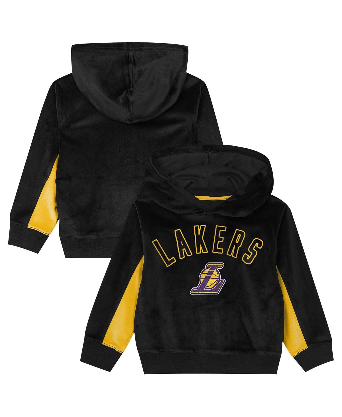 Outerstuff Preschool Black Los Angeles Lakers Velour Hoodie