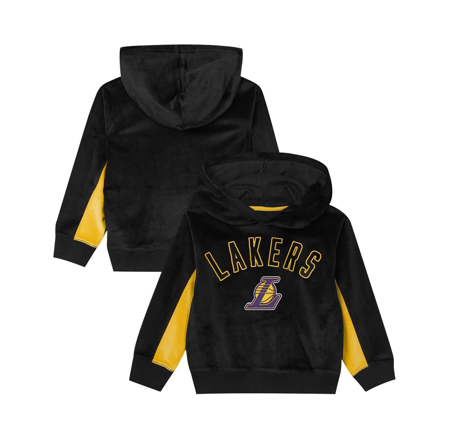 Preschool Black Los Angeles Lakers Velour Hoodie