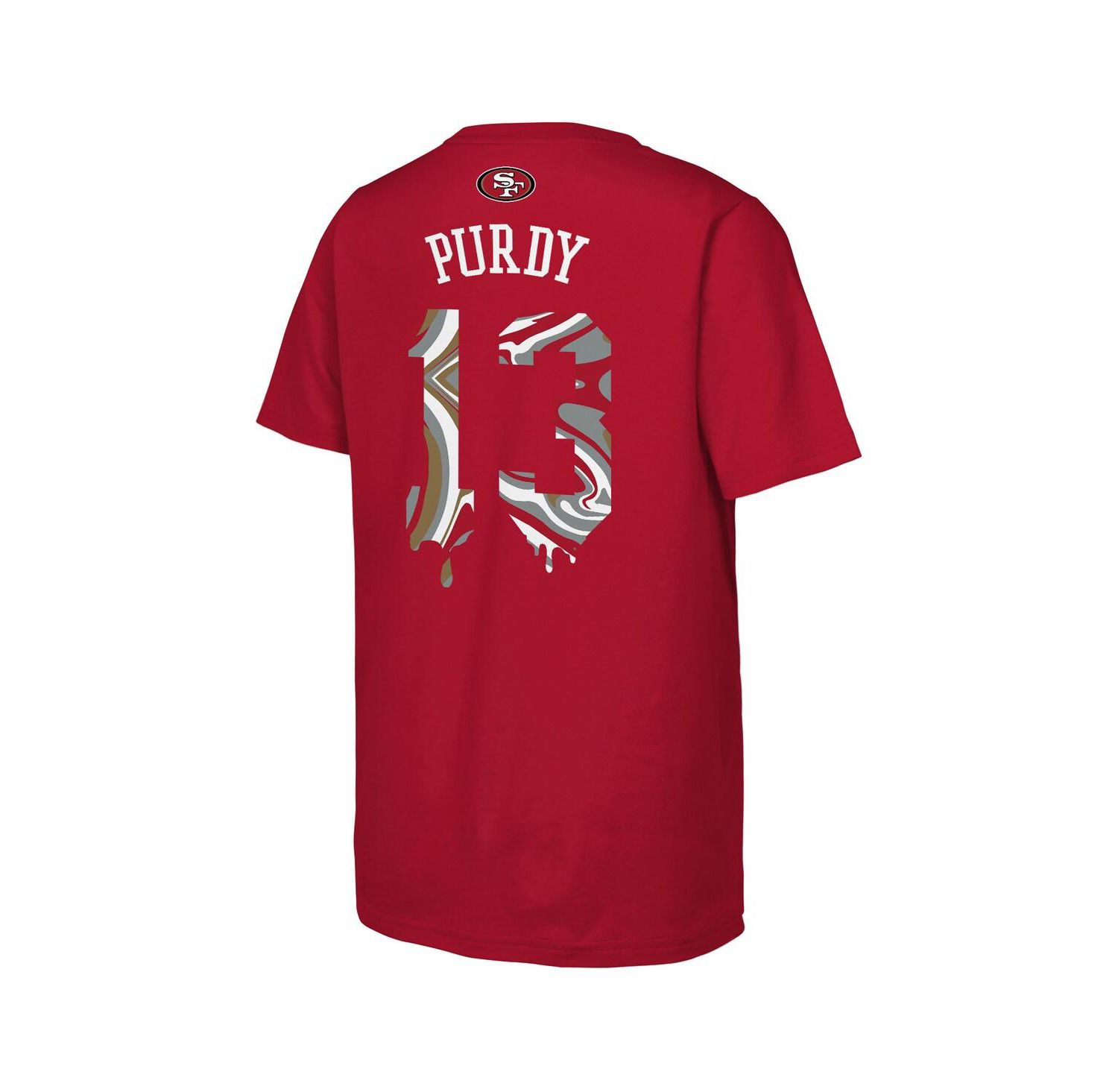 Big Boys and Girls Brock Purdy Scarlet San Francisco 49ers Mainliner Drip Player Name & Number T-Shirt