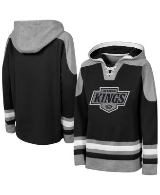 Outerstuff - Big Boys and Girls Black Los Angeles Kings Must Have Home V-Neck Hoodie