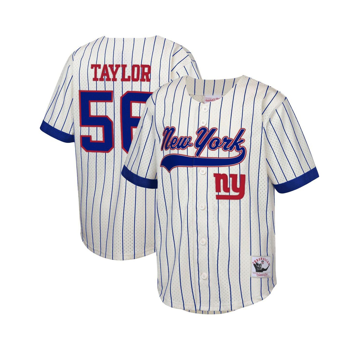 Big Boys and Girls Lawrence Taylor Cream New York Giants Retired Player Name & Number Baseball Jersey