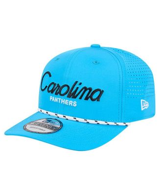 New Era Men's Blue Carolina Panthers Script 9SEVENTY Adjustable Hat ...