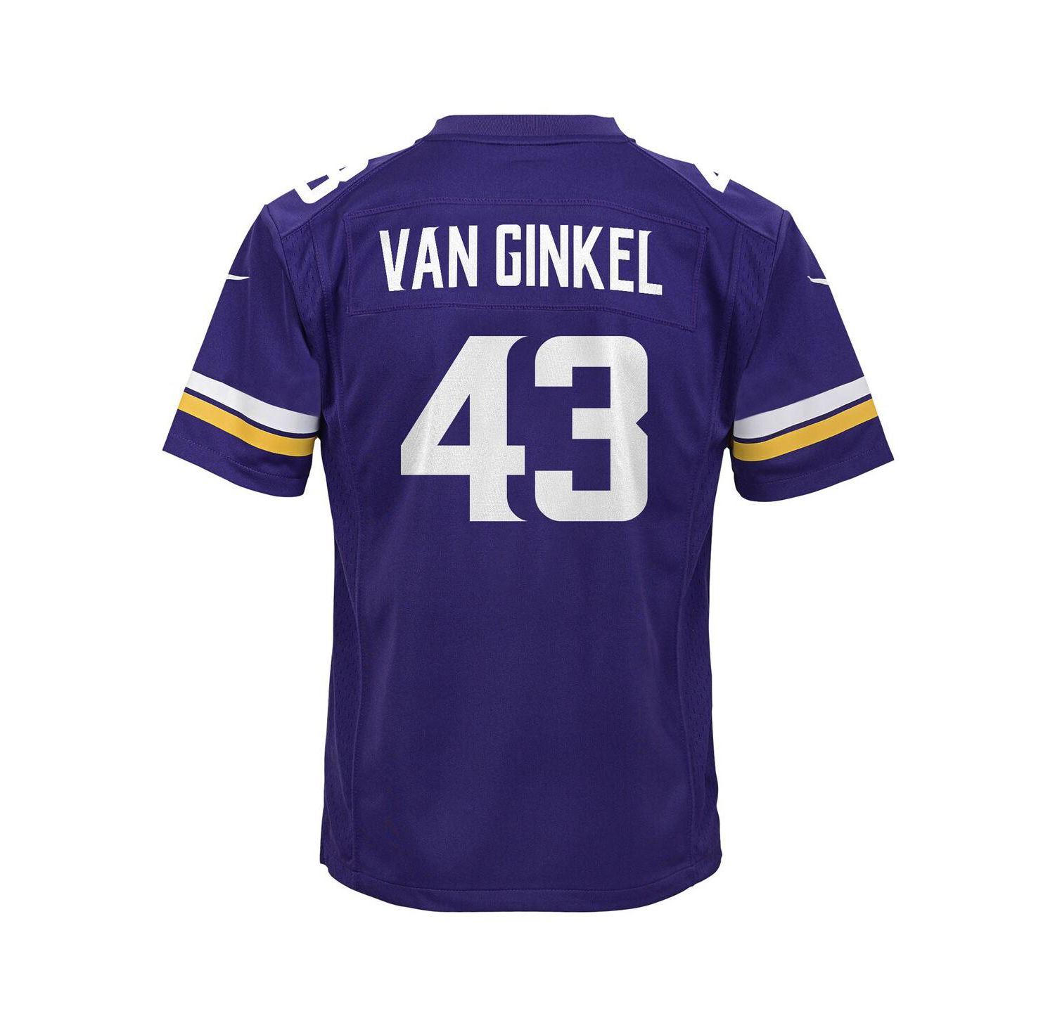 Big Boys and Girls Andrew Van Ginkel Purple Minnesota Vikings Team Game Jersey