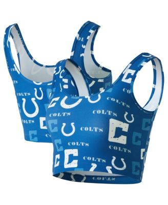 Concepts Sport - Women's Royal Indianapolis Colts Mosaic Allover Print Bralette