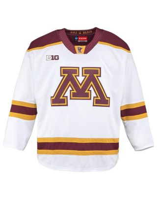 Men's White Minnesota Golden Gophers Away Replica Hockey Jersey