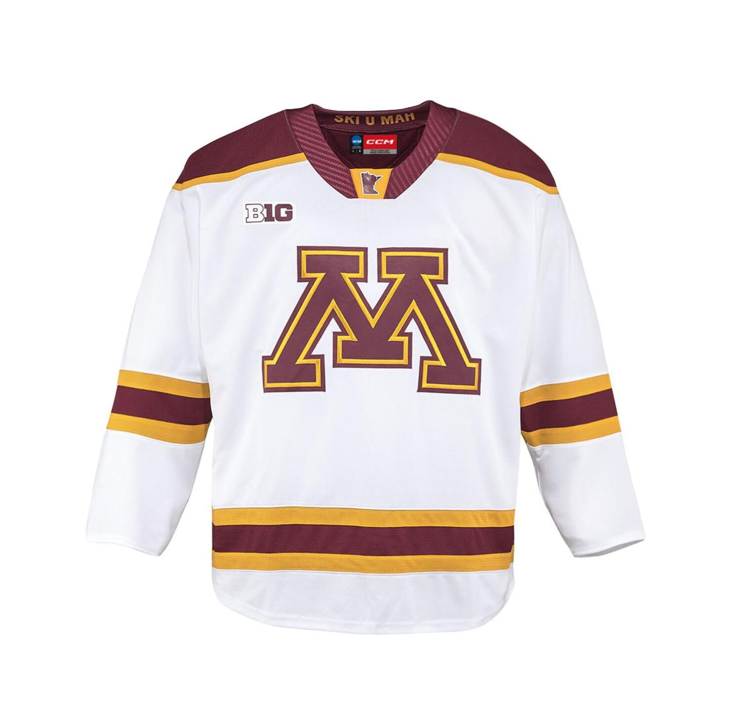 Men's White Minnesota Golden Gophers Away Replica Hockey Jersey