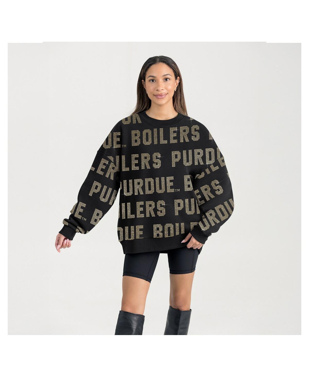 Gameday Couture Women's Black Purdue Boilermakers Hype Era Sweatshirt In Black