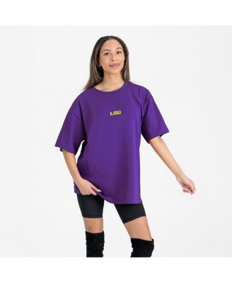 Gameday Couture - Women's Purple LSU Tigers Oversized Back at Ya T-Shirt