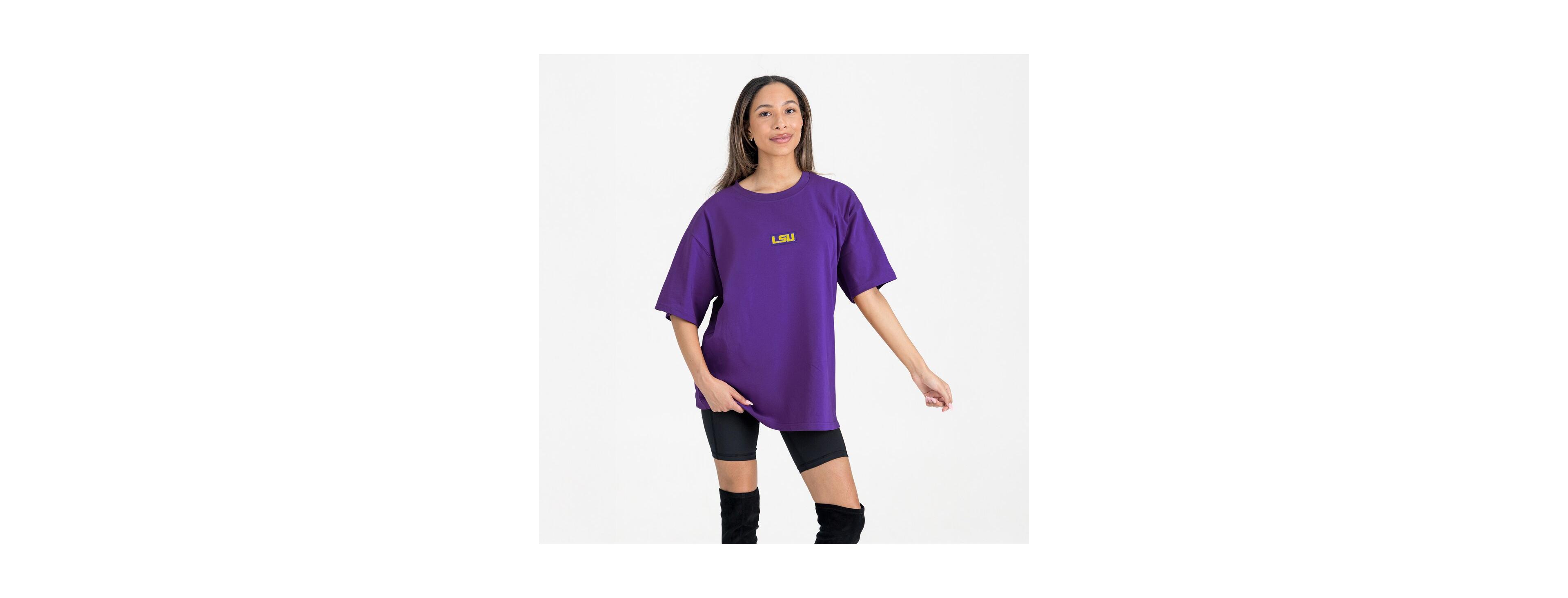 Gameday Couture Women's Purple Lsu Tigers Oversized Back at Ya T-Shirt