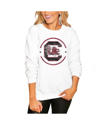 Gameday Couture - Women's White South Carolina Gamecocks End Zone Oversized Sweatshirt