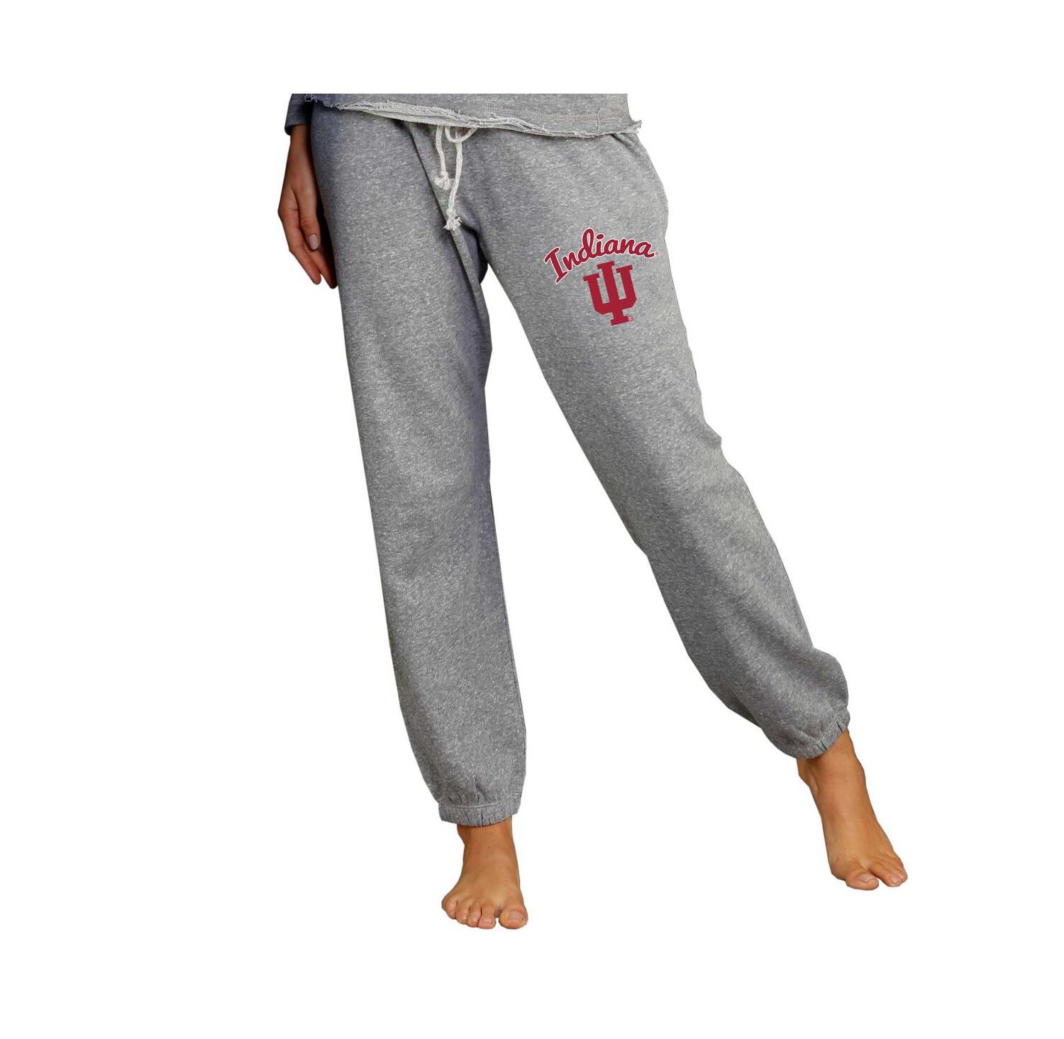 Women's Gray Indiana Hoosiers Mainstream Knit Jogger Pants