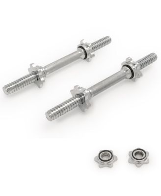 Standard 14” Threaded Chrome Dumbbell Bar Set with Star-Lock Collars