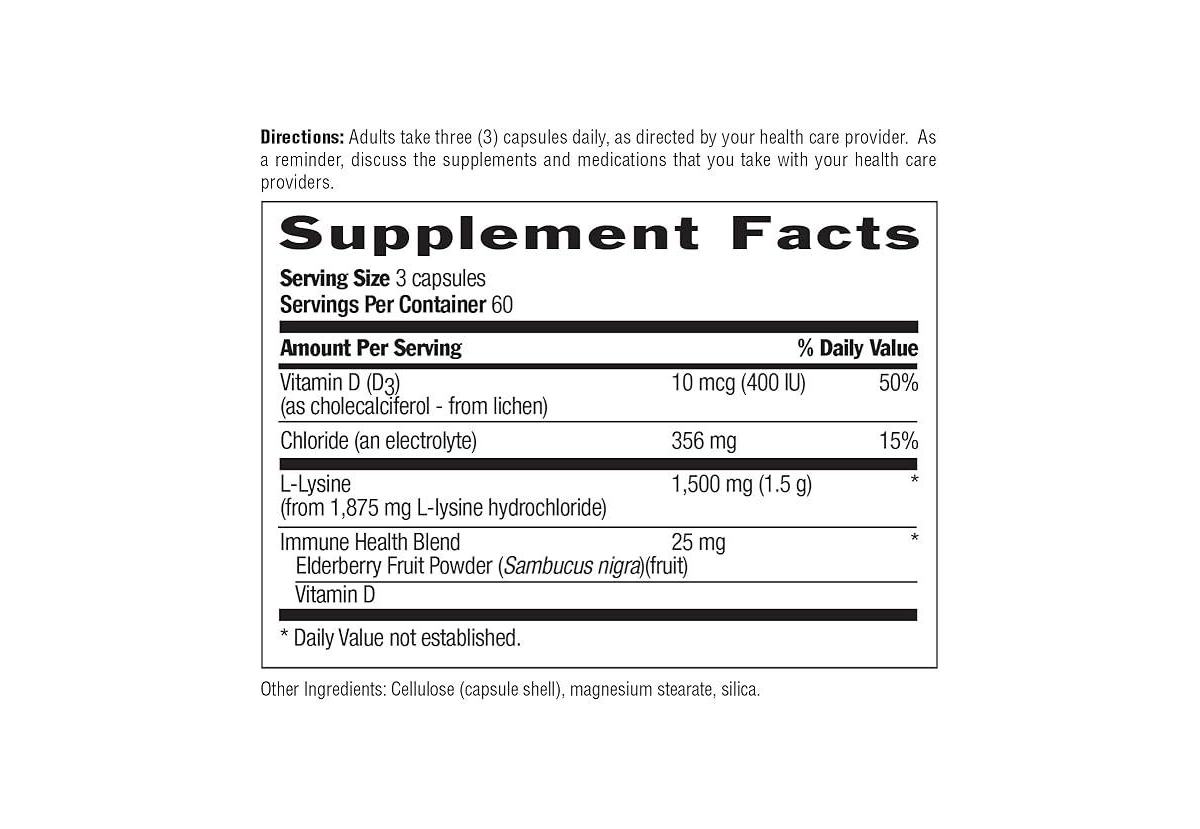 Country Life L-Lysine Advanced ,1500mg ,180 Veggi Caps