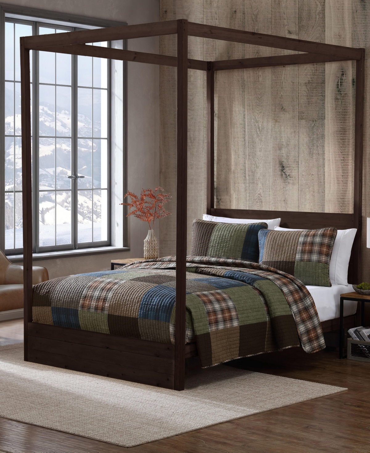 Eddie Bauer Classic Patchwork Cotton Reversible 2-pc. Quilt Set, Twin In Multi