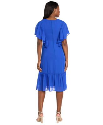 Women's Capelet Short-Sleeve Dress
