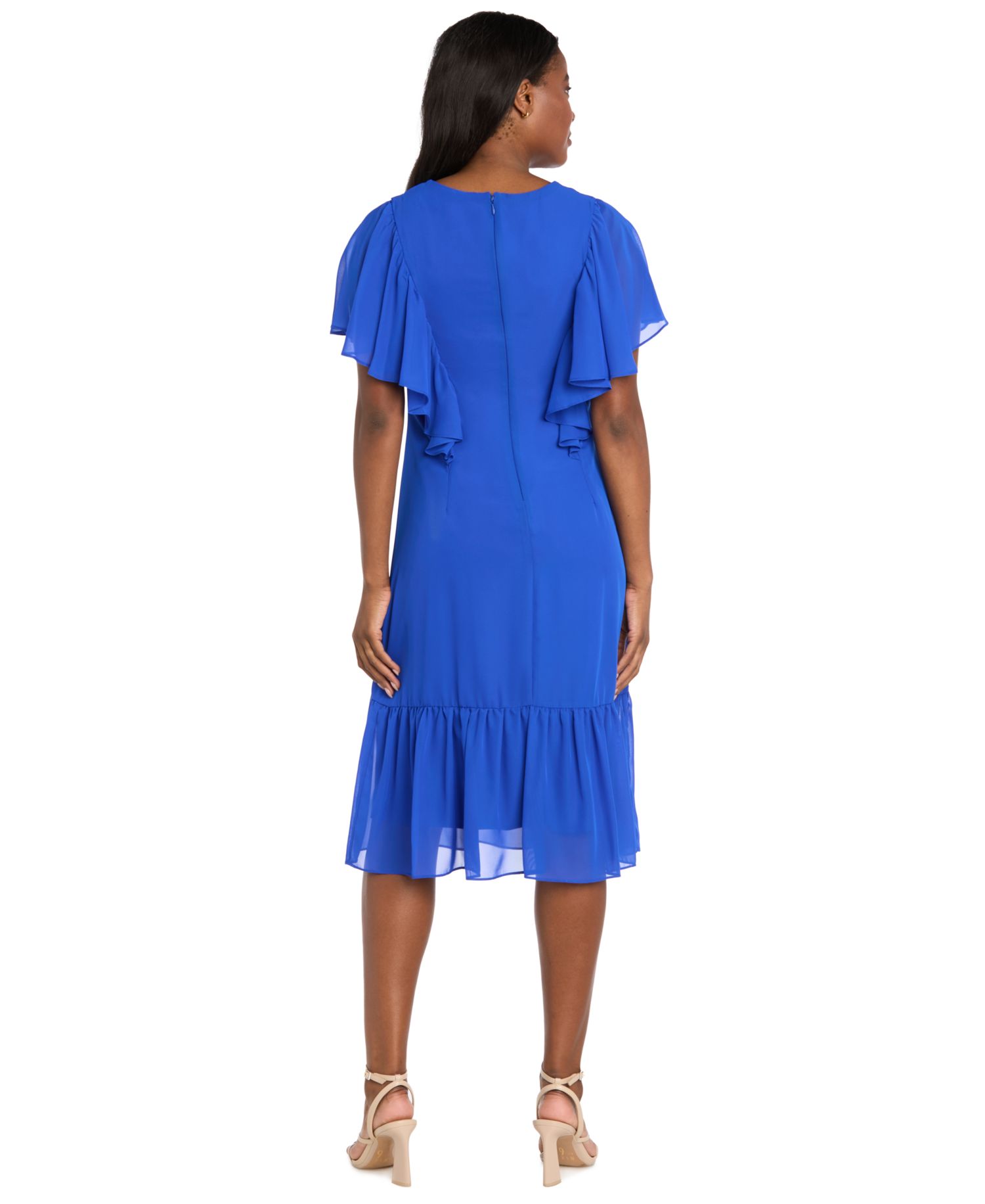 Women's Capelet Short-Sleeve Dress