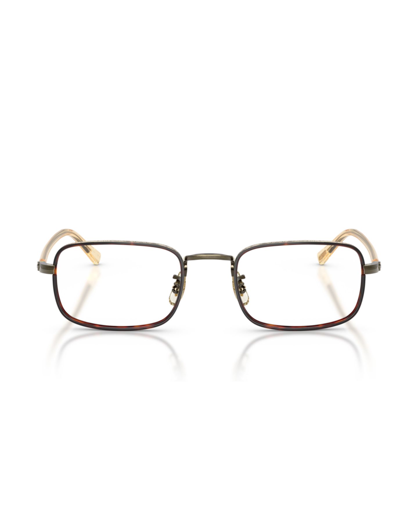 Очки Oliver Peoples Unisex Rectangle Titanium OV1366T Brymer Eyeglasses, цвет: Золотой — фото 2