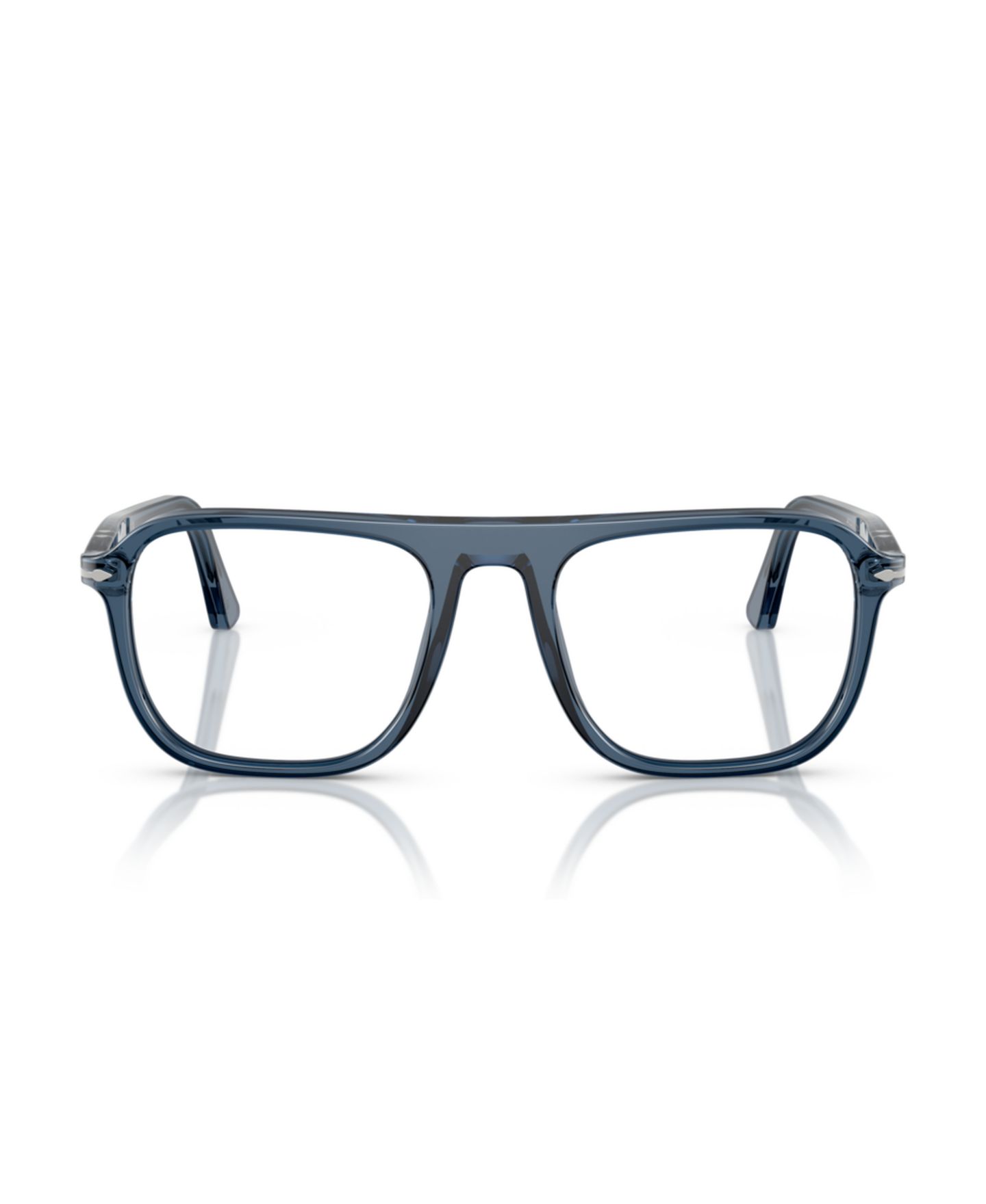 Очки Persol Unisex Square Plastic PO3359V - Jacques Eyeglasses, цвет: Прозрачный синий джинсовый — фото 2
