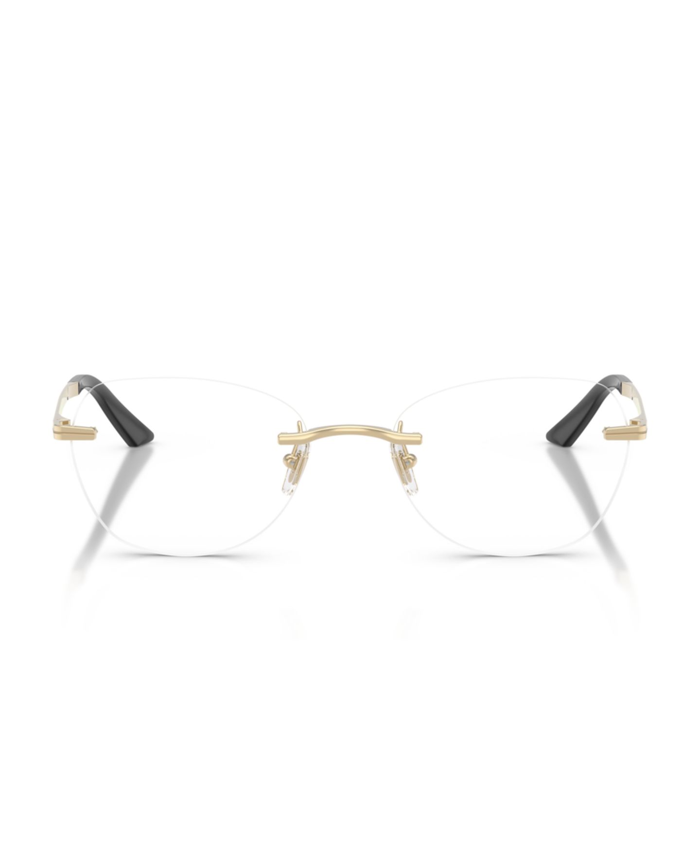 Женские очки Versace Woman Irregular Metal VE1314D Eyeglasses, цвет: Бледный золотой — фото 2