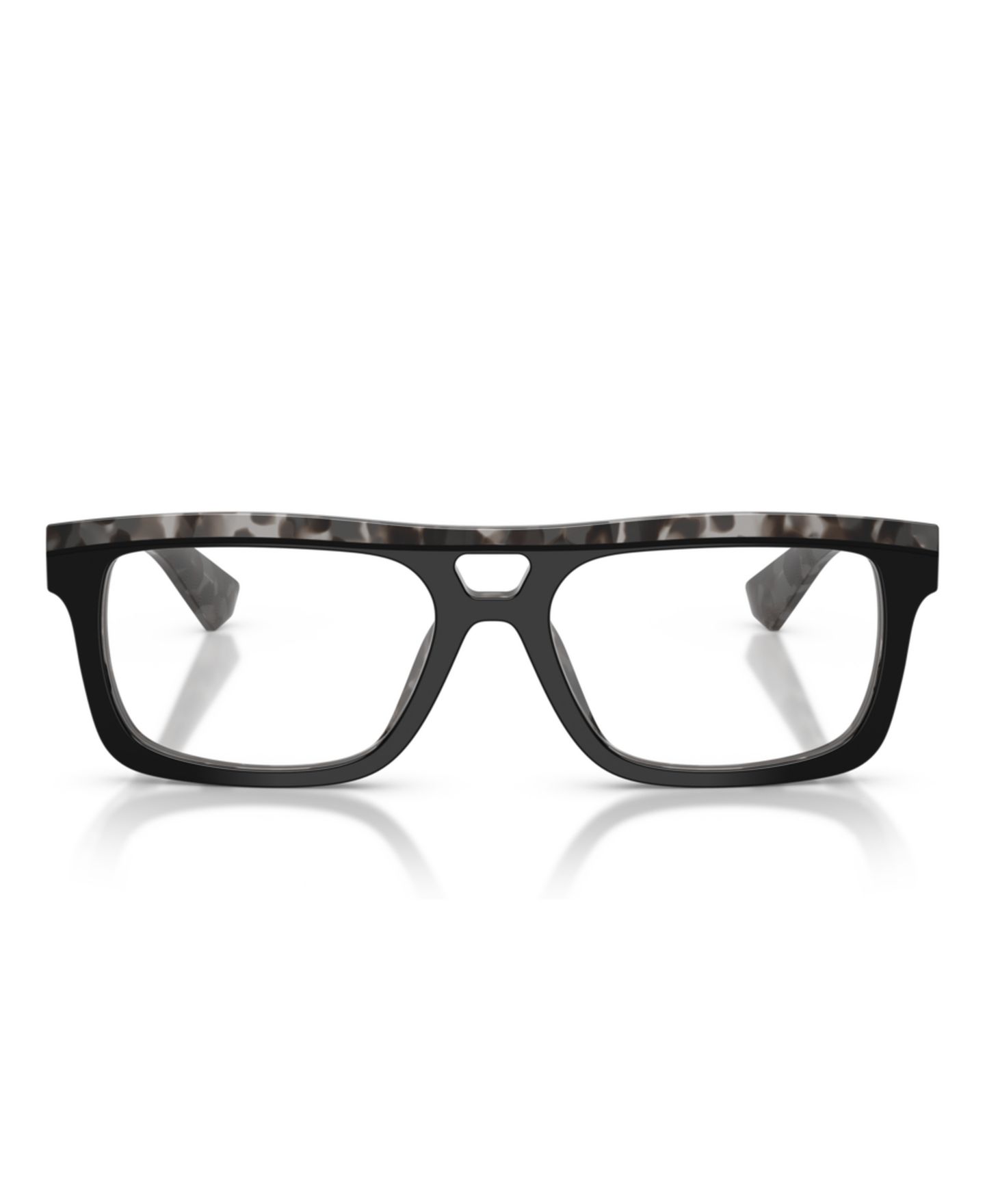 Мужские очки Dolce&Gabbana Man Rectangle Plastic DG3431 Eyeglasses, цвет: Чёрный серый гавана — фото 4