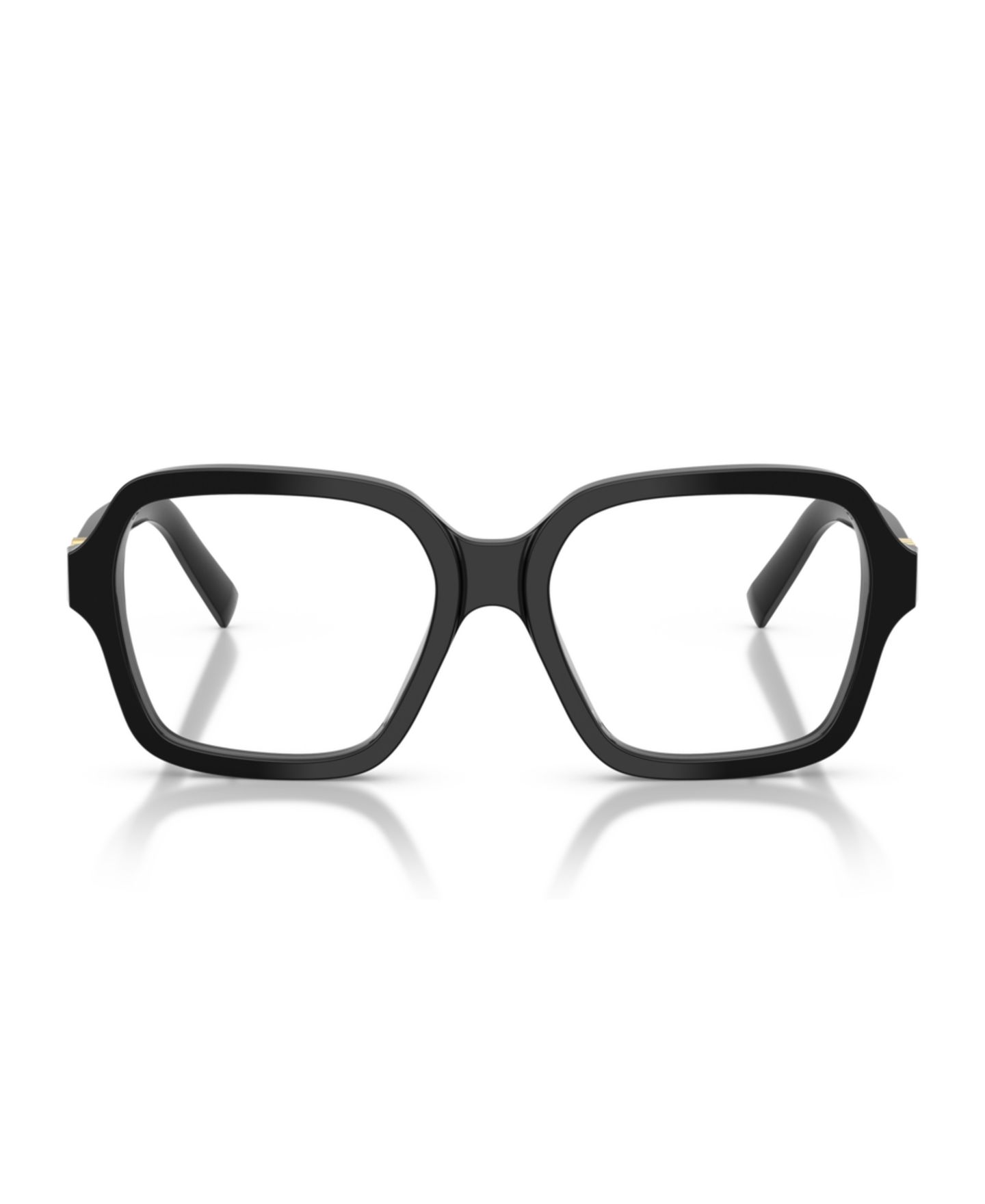 Женские очки MIU MIU Woman Square Plastic MU 03YV Eyeglasses, цвет: Чёрный — фото 2