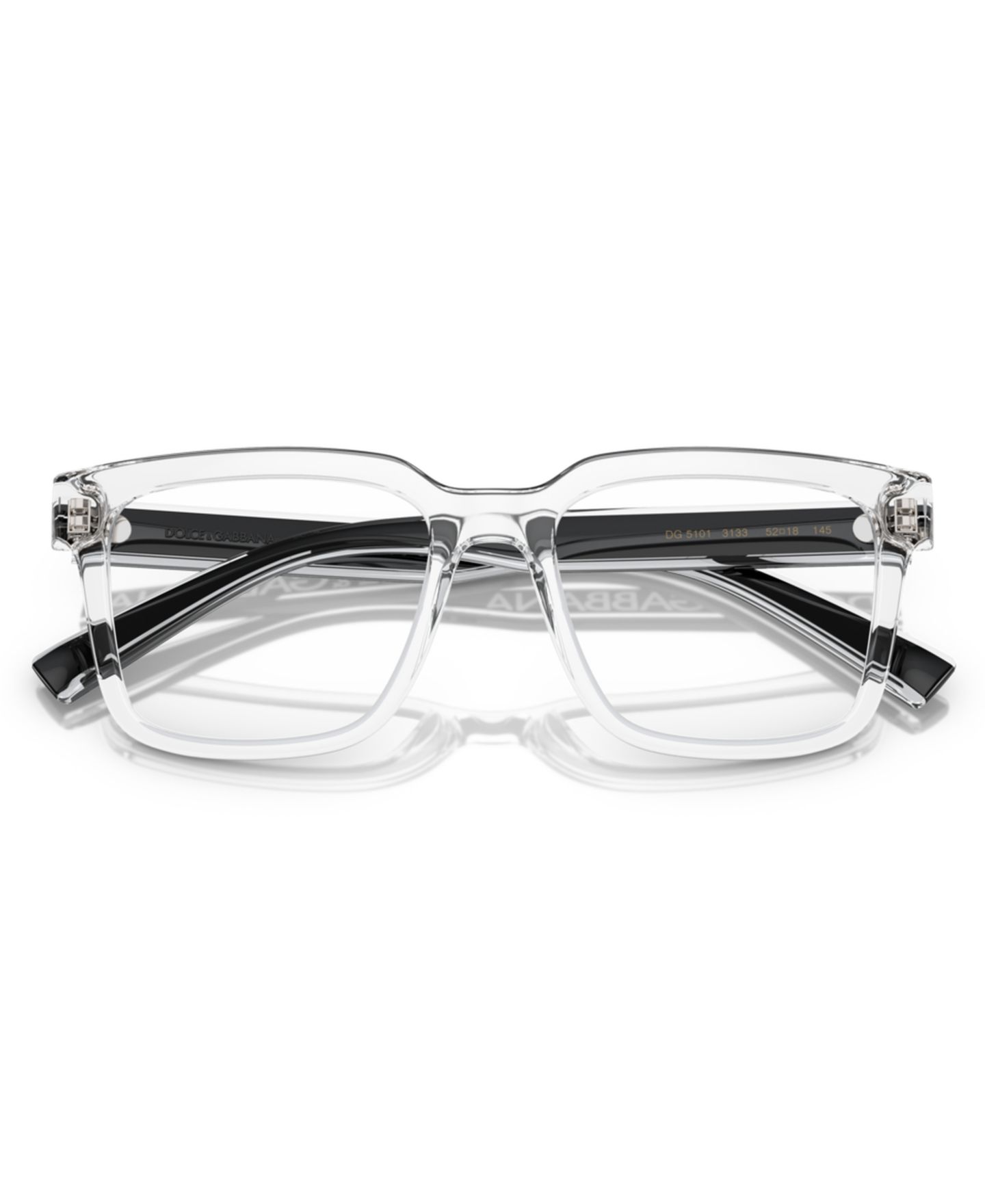 Мужские очки Dolce&Gabbana Man Square Plastic DG5101 Eyeglasses, цвет: Прозрачный — фото 5