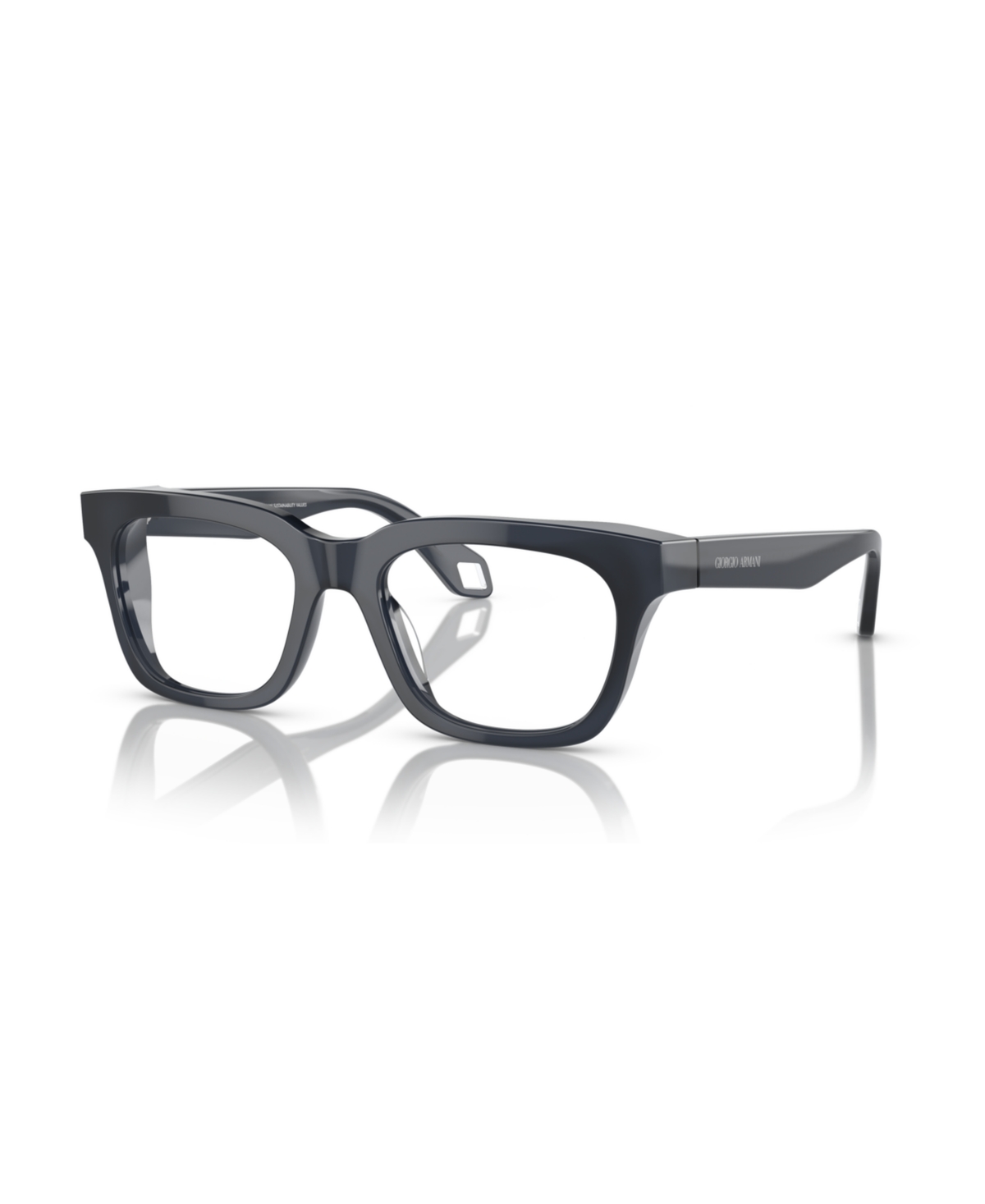 Giorgio Armani Men's Square Eyeglasses, Ar7247u In Black