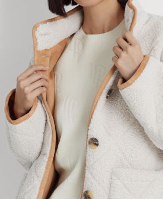 Women's Quilted Faux Shearling Jacket