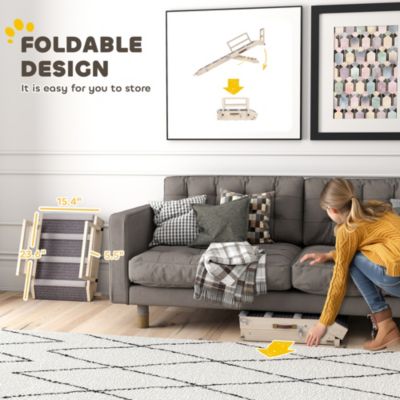 Dog Ramp, Folding Pet Ramp, 4 Adjustable Height from 15" to 19"