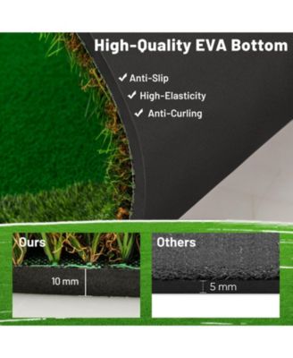 5 x 10 Feet Golf Practice Putting Green Mat with 3 Holes and Golf Balls for Home Office Backyard