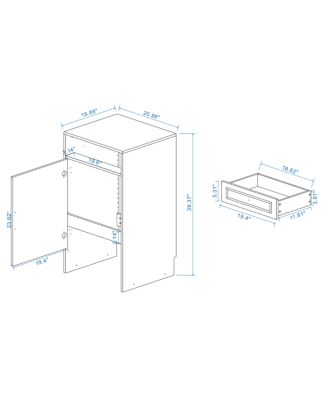 Robot Vacuum Stand Cabinet with Wheels, Storage Rack with Doors and Drawers, Side Table for Home or Office