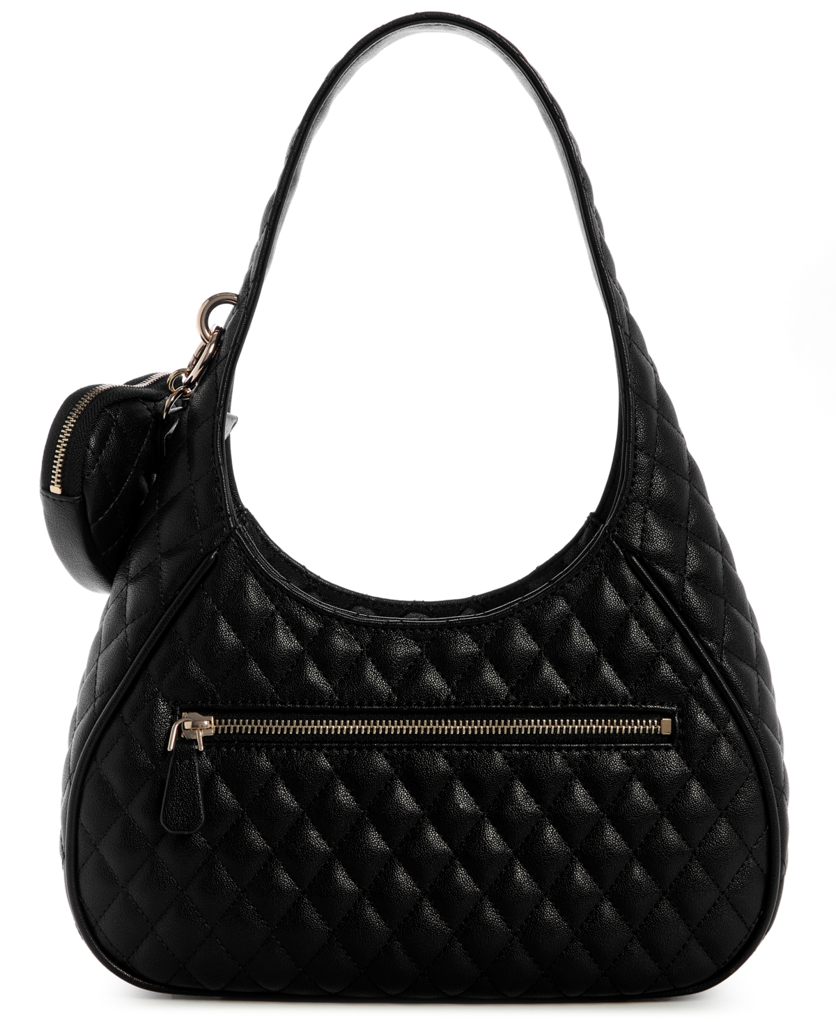Guess Atabey Zip Top Small Hobo Bag In Black