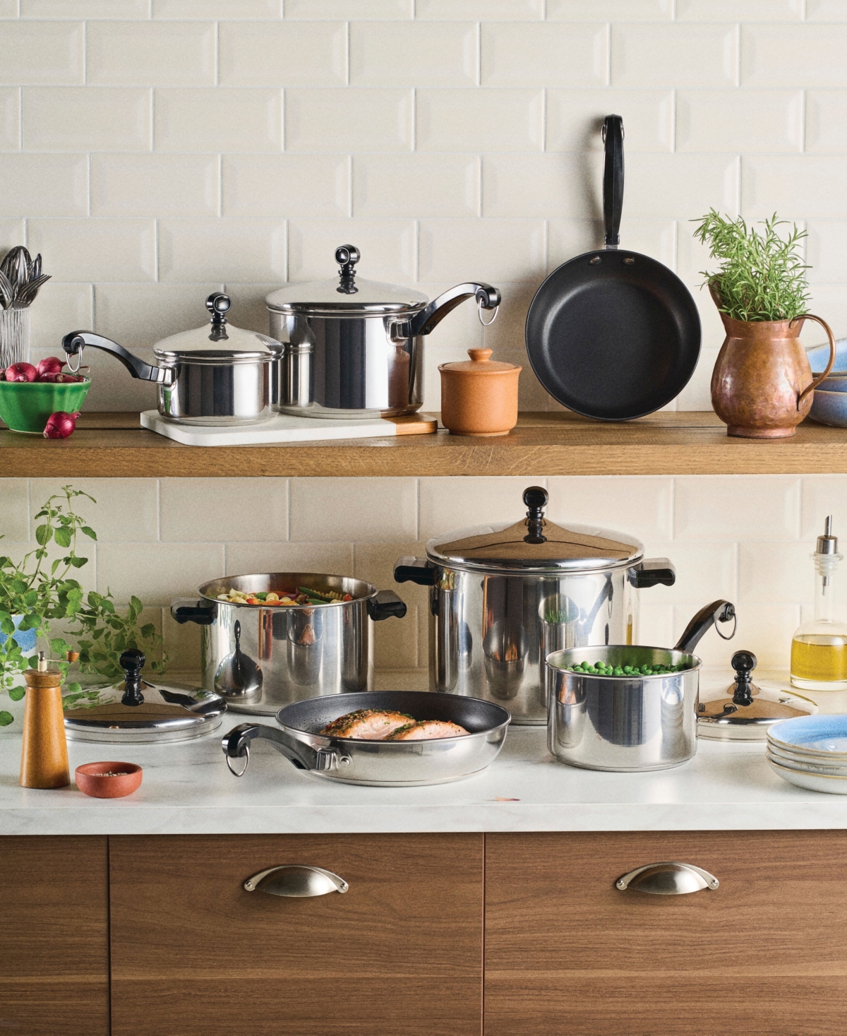 Farberware Classic Stainless Steel 15-Pc. Cookware Set