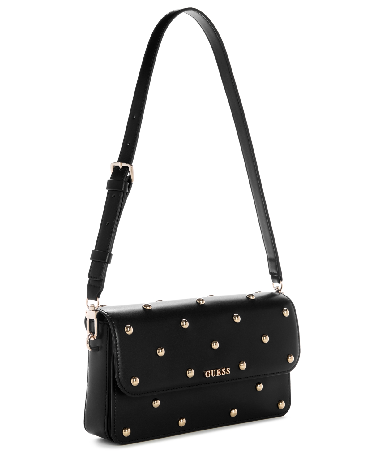 Guess Sadie Flap Small Shoulder Bag In Black