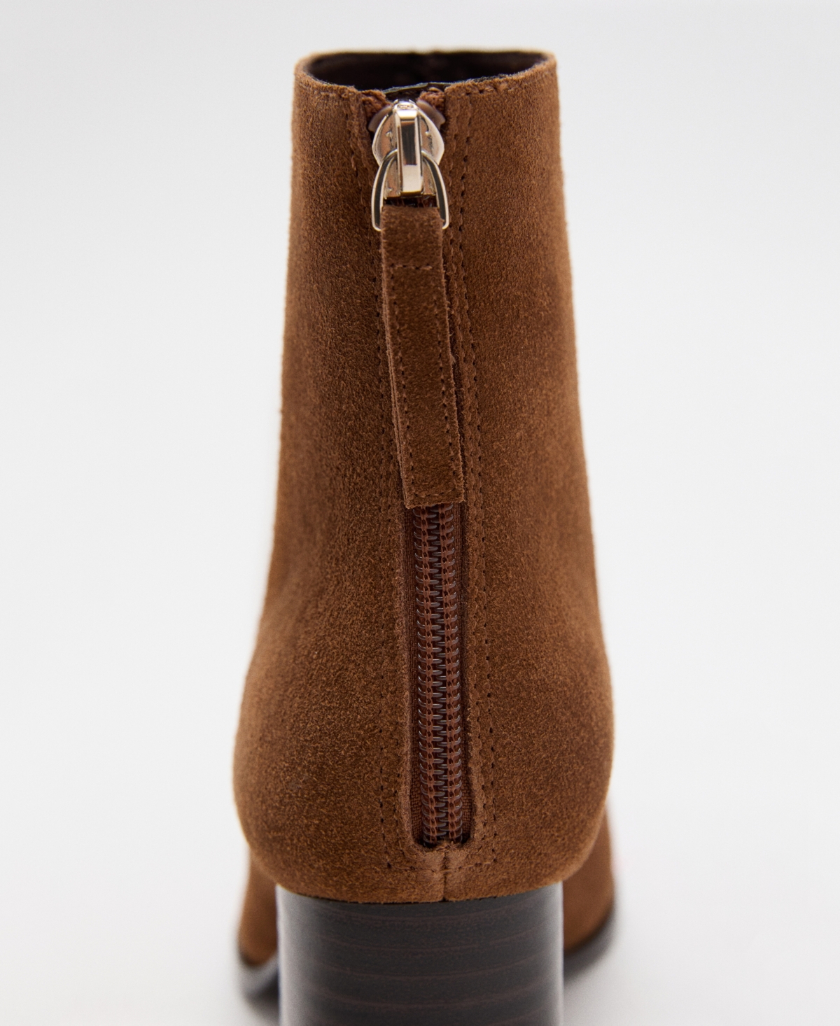 Mango Women's Suede Block-heel Boots In Brown