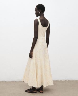 Women's Floral-Embroidered Combined Dress