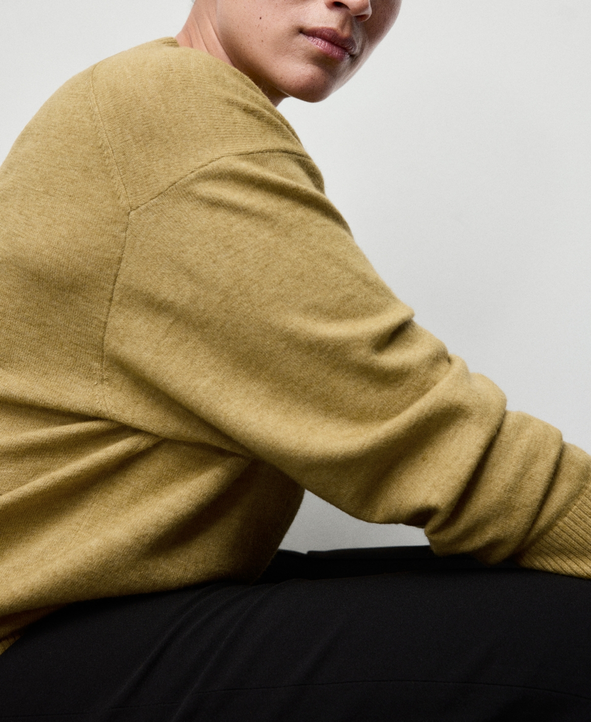 Mango Women's Ribbed Trim Oversized Sweater